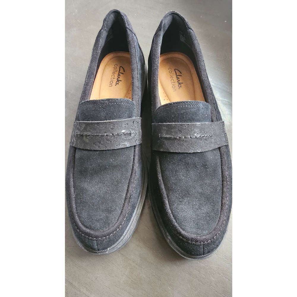 Clarks Women’s Calla Ease, Black Suede Slip-On Loafers, Size 9.5 - Picture 2 of 4